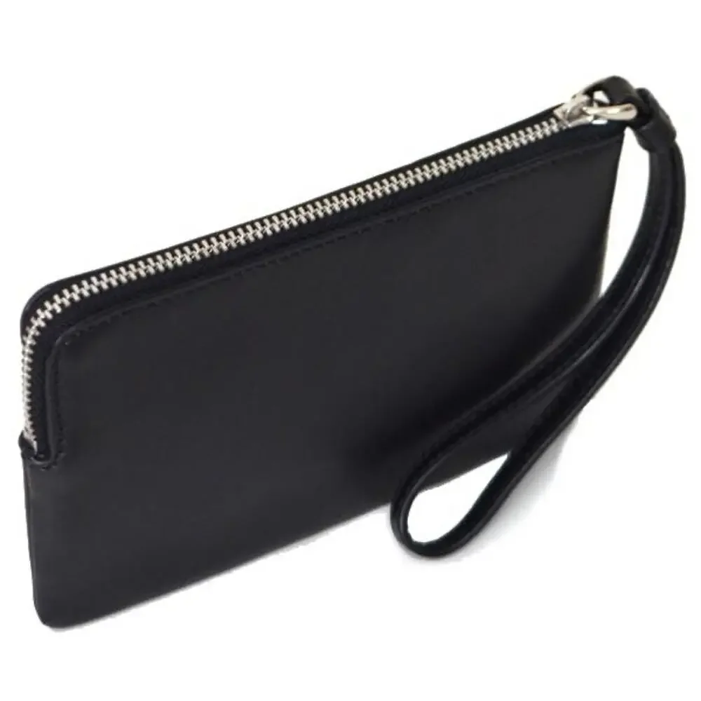 Coach Rainbow Corner Zip Wristlet Wallet F26938 Black Leather NWT $95 MSRP